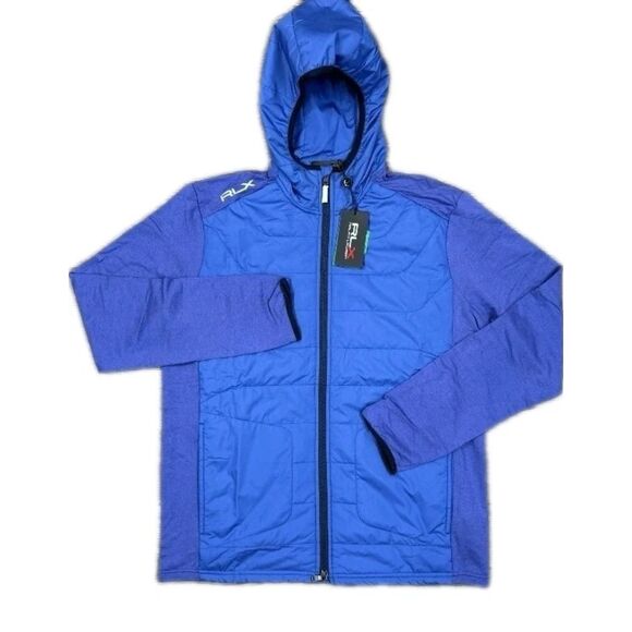 RLX Ralph Lauren Men’s Golf Hybrid Hooded Jacket Blue – Size M, MSRP $268, NWT - Picture 1 of 9